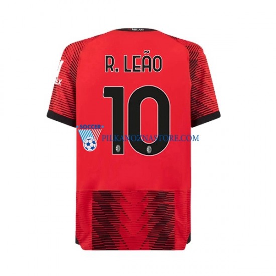 AC Milan Rafael Leao 10 Koszulka Męska Domowy 2023-2024 Krótkie Rękawy