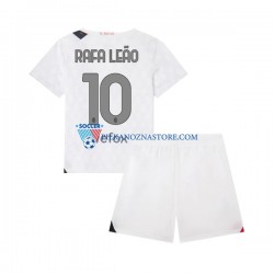 AC Milan dla Dzieci Rafael Leao 10 Koszulka Wyjazdowy 2023-2024 Krótkie Rękawy