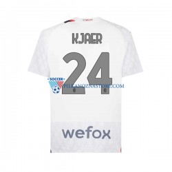 AC Milan Simon Kjaer 24 Koszulka Męska Wyjazdowy 2023-2024 Krótkie Rękawy