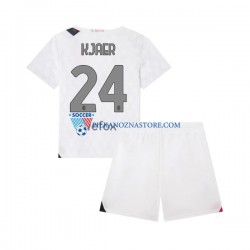 AC Milan dla Dzieci Simon Kjaer 24 Koszulka Wyjazdowy 2023-2024 Krótkie Rękawy