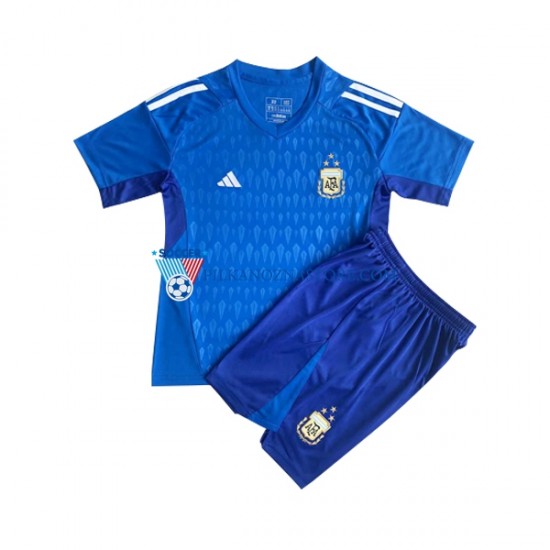 Strój Bramkarski Argentyna dla Dzieci Koszulka Trzeci 2023 Krótkie Rękawy
