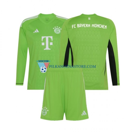 Strój Bramkarski Bayern Monachium dla Dzieci Koszulka Wyjazdowy 2023-2024 Długie Rękawy