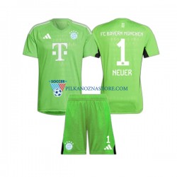 Strój Bramkarski Bayern Monachium dla Dzieci Manuel Neuer 1 Koszulka Wyjazdowy 2023-2024 Krótkie Rękawy