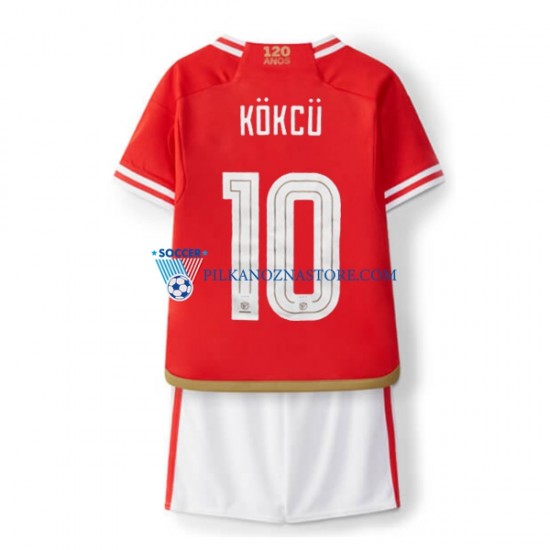 Benfica dla Dzieci Orkun Kokcu 10 Koszulka Domowy 2023-2024 Krótkie Rękawy