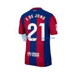 FC Barcelona Frenkie de Jong 21 Koszulka Męska Domowy 2023-2024 Krótkie Rękawy
