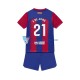 FC Barcelona dla Dzieci Frenkie de Jong 21 Koszulka Domowy 2023-2024 Krótkie Rękawy