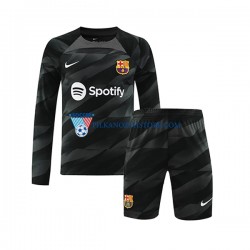 Strój Bramkarski FC Barcelona dla Dzieci Koszulka Wyjazdowy 2023-2024 Długie Rękawy