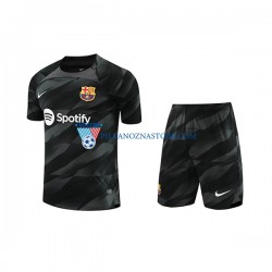 Strój Bramkarski FC Barcelona dla Dzieci Koszulka Wyjazdowy 2023-2024 Krótkie Rękawy
