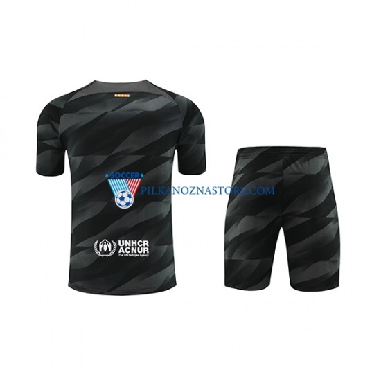 Strój Bramkarski FC Barcelona dla Dzieci Koszulka Wyjazdowy 2023-2024 Krótkie Rękawy