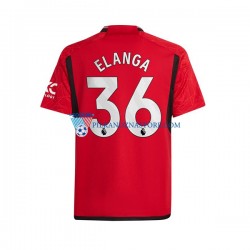 Manchester United Anthony Elanga 36 Koszulka Męska Domowy 2023-2024 Krótkie Rękawy