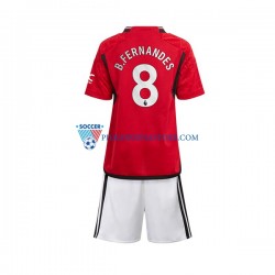 Manchester United dla Dzieci B.Fernandes 8 Koszulka Domowy 2023-2024 Krótkie Rękawy