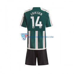 Manchester United dla Dzieci Eriksen 14 Koszulka Wyjazdowy 2023-2024 Krótkie Rękawy
