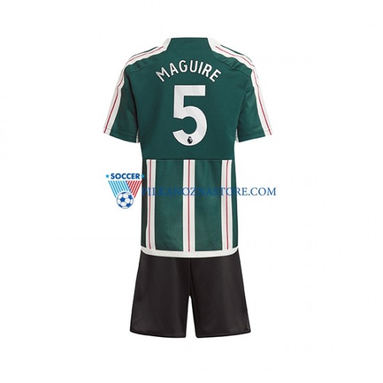 Manchester United dla Dzieci Harry Maguire 5 Koszulka Wyjazdowy 2023-2024 Krótkie Rękawy