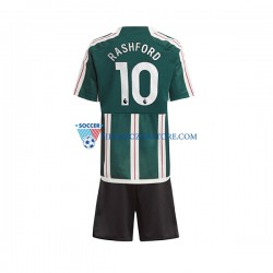 Manchester United dla Dzieci Marcus Rashford 10 Koszulka Wyjazdowy 2023-2024 Krótkie Rękawy