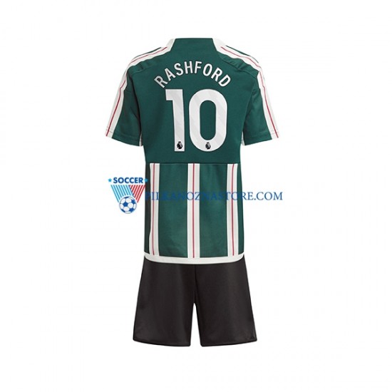 Manchester United dla Dzieci Marcus Rashford 10 Koszulka Wyjazdowy 2023-2024 Krótkie Rękawy