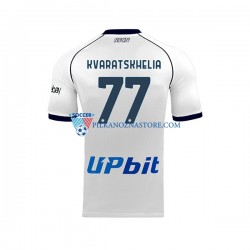 Napoli Khvicha Kvaratskhelia 77 Koszulka Męska Wyjazdowy 2023-2024 Krótkie Rękawy