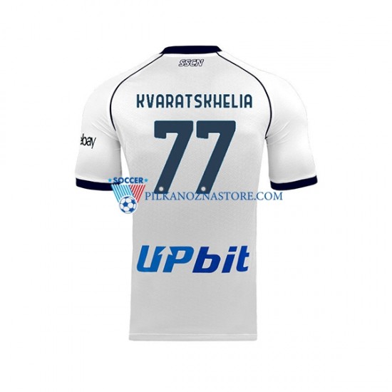 Napoli Khvicha Kvaratskhelia 77 Koszulka Męska Wyjazdowy 2023-2024 Krótkie Rękawy