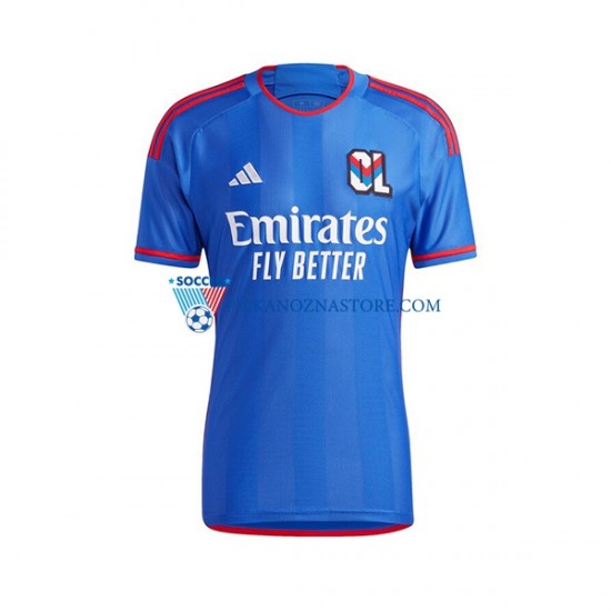 Olympique Lyon Koszulka Męska Wyjazdowy 2023-2024 Krótkie Rękawy