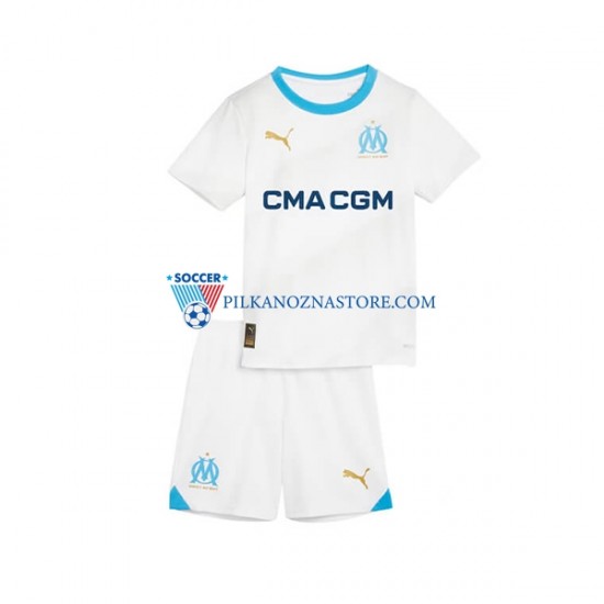Olympique Marsylia dla Dzieci Koszulka Domowy 2023-2024 Krótkie Rękawy