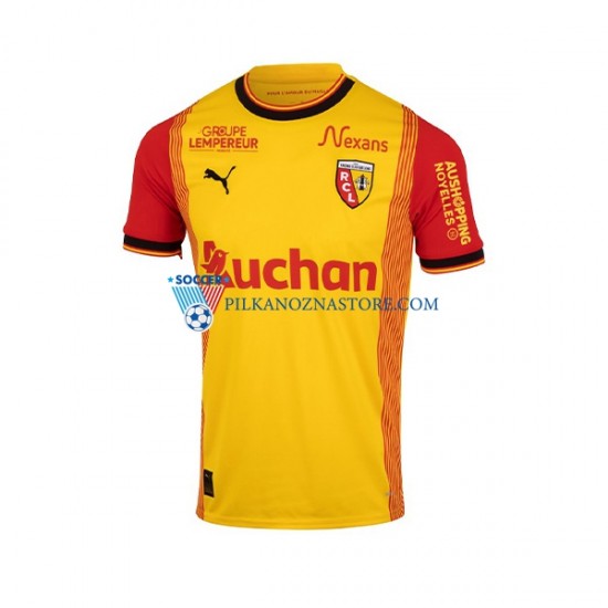 RC Lens Koszulka Męska Domowy 2023-2024 Krótkie Rękawy