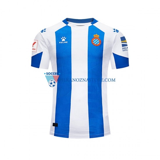 RCD Espanyol Koszulka Męska Domowy 2023-2024 Krótkie Rękawy