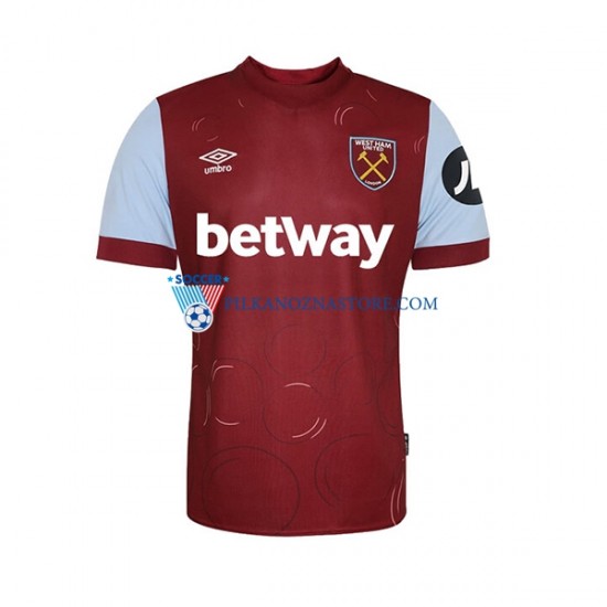 West Ham United Koszulka Męska Domowy 2023-2024 Krótkie Rękawy