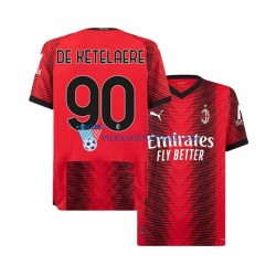AC Milan Charles De Ketelaere 90 Koszulka Męska Domowy 2023-2024 Krótkie Rękawy