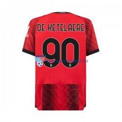 AC Milan Charles De Ketelaere 90 Koszulka Męska Domowy 2023-2024 Krótkie Rękawy