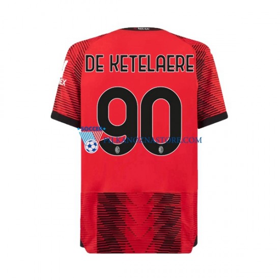 AC Milan Charles De Ketelaere 90 Koszulka Męska Domowy 2023-2024 Krótkie Rękawy