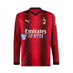 AC Milan Koszulka Męska Domowy 2023-2024 Długie Rękawy