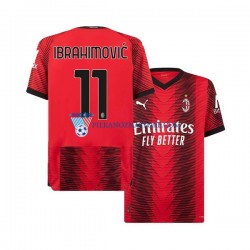 AC Milan Ibrahimović 11 Koszulka Męska Domowy 2023-2024 Krótkie Rękawy