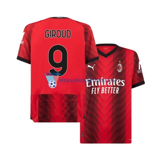 AC Milan Olivier Giroud 9 Koszulka Męska Domowy 2023-2024 Krótkie Rękawy