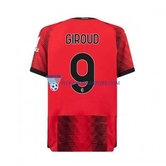 AC Milan Olivier Giroud 9 Koszulka Męska Domowy 2023-2024 Krótkie Rękawy