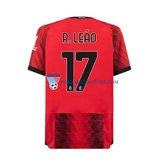 AC Milan Rafael Leao 17 Koszulka Męska Domowy 2023-2024 Krótkie Rękawy