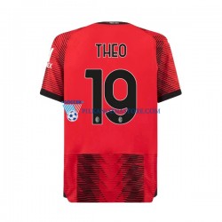 AC Milan Theo Hernandez 19 Koszulka Męska Domowy 2023-2024 Krótkie Rękawy
