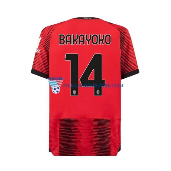 AC Milan Tiemoue Bakayoko 14 Koszulka Męska Domowy 2023-2024 Krótkie Rękawy