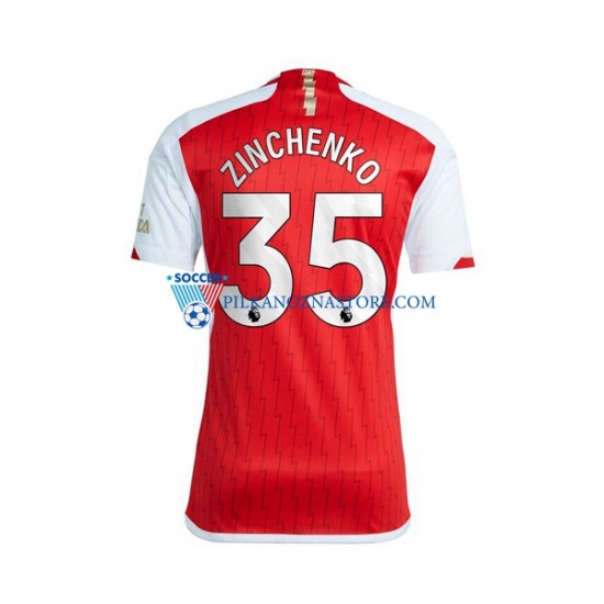 Arsenal Oleksandr Zinchenko 35 Koszulka Męska Domowy 2023-2024 Krótkie Rękawy