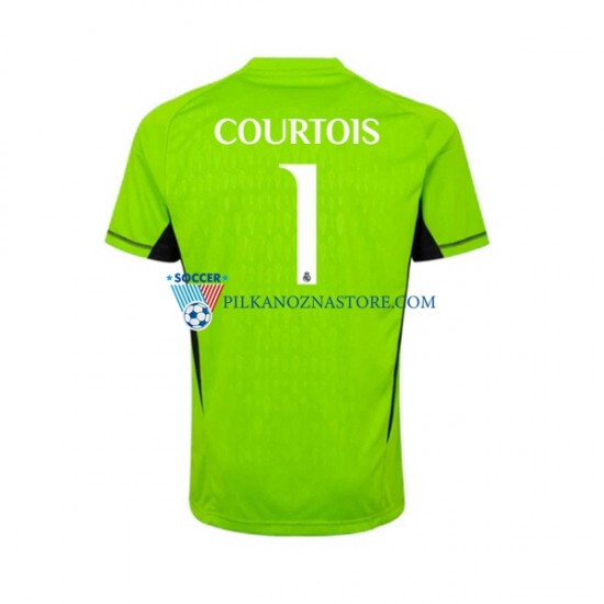 Strój Bramkarski Real Madryt Thibaut Courtois 1 Koszulka Męska Domowy 2023-2024 Krótkie Rękawy