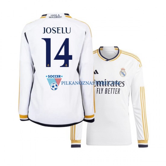 Real Madryt JOSELU 14 Koszulka Męska Domowy 2023-2024 Długie Rękawy