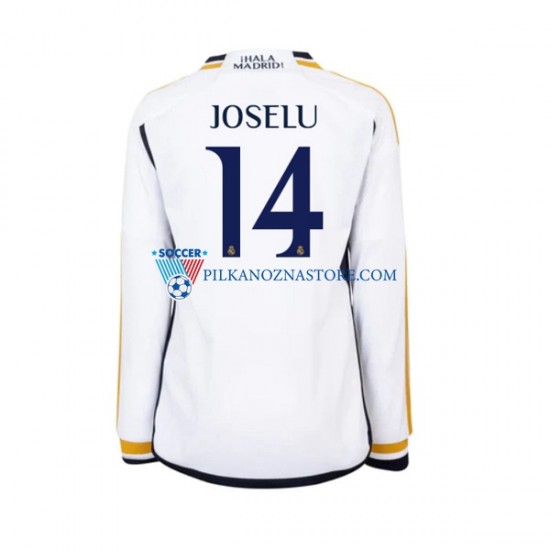 Real Madryt JOSELU 14 Koszulka Męska Domowy 2023-2024 Długie Rękawy