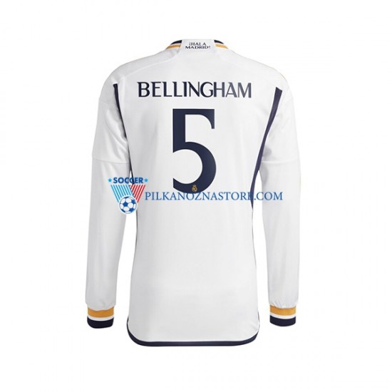 Real Madryt Jude Bellingham 5 Koszulka Męska Domowy 2023-2024 Długie Rękawy