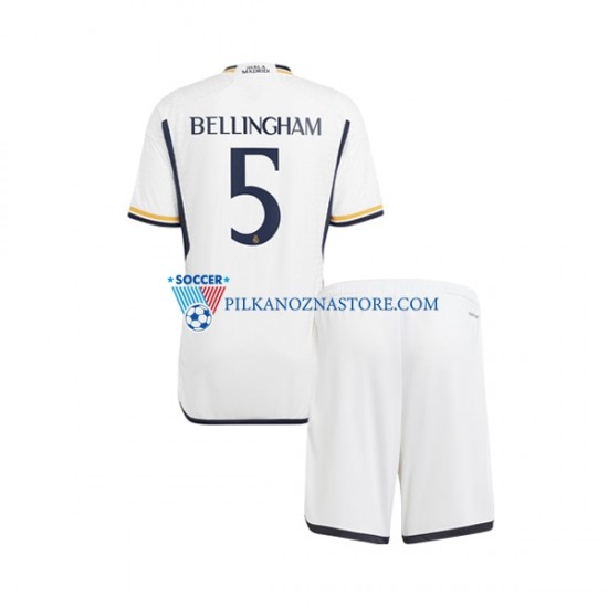 Real Madryt dla Dzieci Jude Bellingham 5 Koszulka Domowy 2023-2024 Krótkie Rękawy