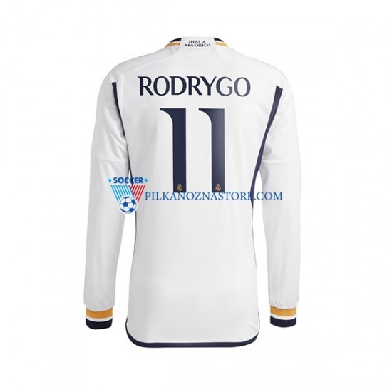 Real Madryt Rodrygo Goes 11 Koszulka Męska Domowy 2023-2024 Długie Rękawy