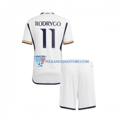 Real Madryt dla Dzieci Rodrygo Goes 11 Koszulka Domowy 2023-2024 Krótkie Rękawy