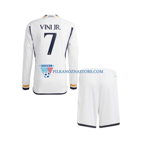 Real Madryt dla Dzieci Vinicius Junior 7 Koszulka Domowy 2023-2024 Długie Rękawy
