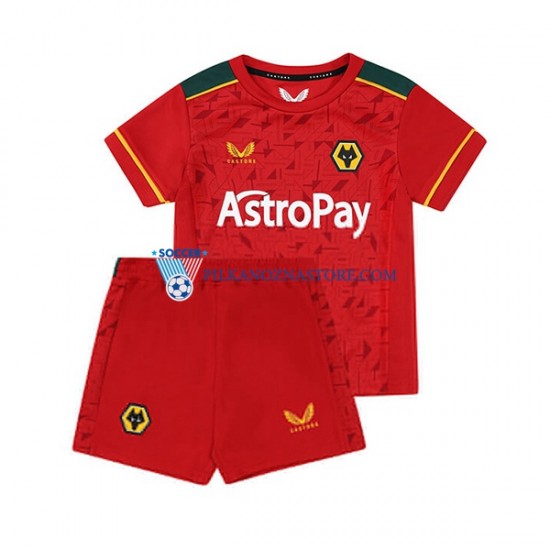 Wolverhampton Wanderers dla Dzieci Koszulka Wyjazdowy 2023-2024 Krótkie Rękawy