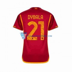 AS Roma Paulo Dybala 21 Koszulka Męska Domowy 2023-2024 Krótkie Rękawy