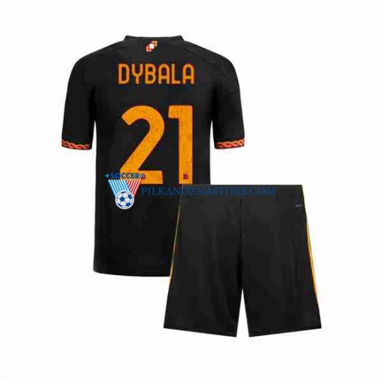 AS Roma dla Dzieci Paulo Dybala 21 Koszulka Trzeci 2023-2024 Krótkie Rękawy