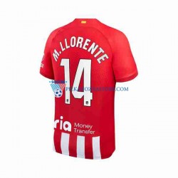 Atlético Madryt 2 Marcos Llorente 14 Koszulka Męska Domowy 2023-2024 Krótkie Rękawy
