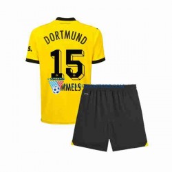 Borussia Dortmund dla Dzieci Mats Hummels 15 Koszulka Domowy 2023-2024 Krótkie Rękawy